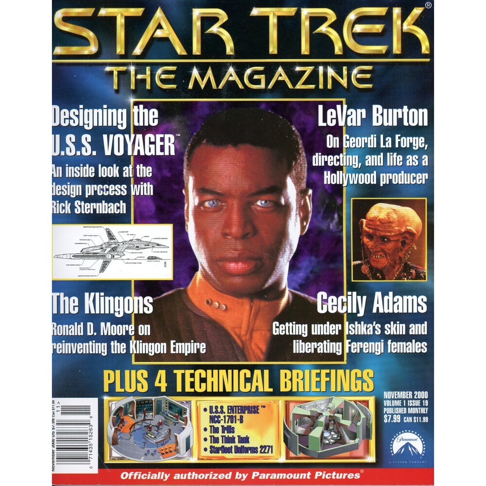 Star Trek The Magazine 2000 November LeVar Burton Cecily Adams Female Ferengi C9